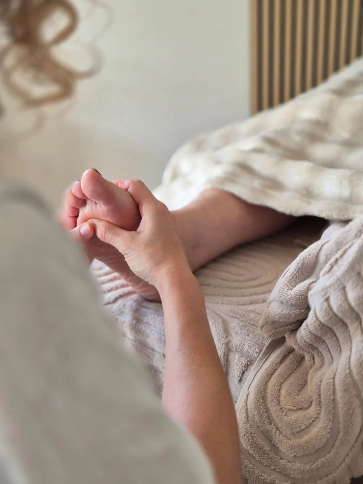 Voetreflexbehandeling van dichtbij